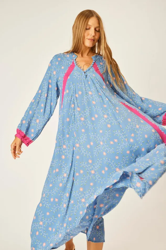 Fiore Maxi Pinwheel Denim Women Natalie Martin Dresses