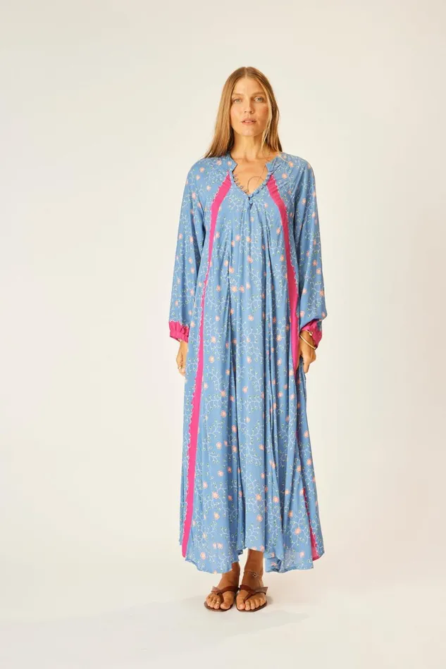 Fiore Maxi Pinwheel Denim Women Natalie Martin Dresses