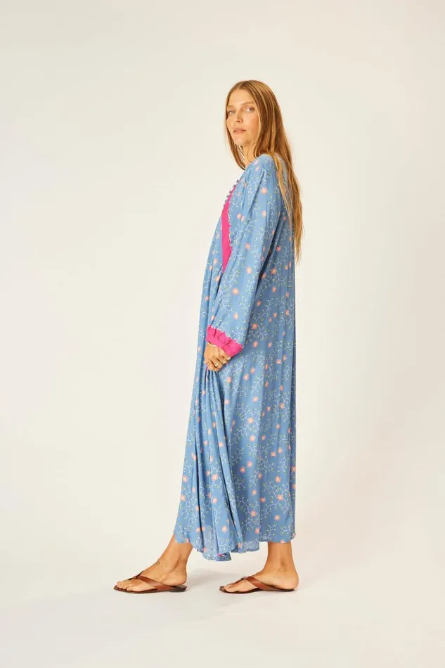 Fiore Maxi Pinwheel Denim Women Natalie Martin Dresses