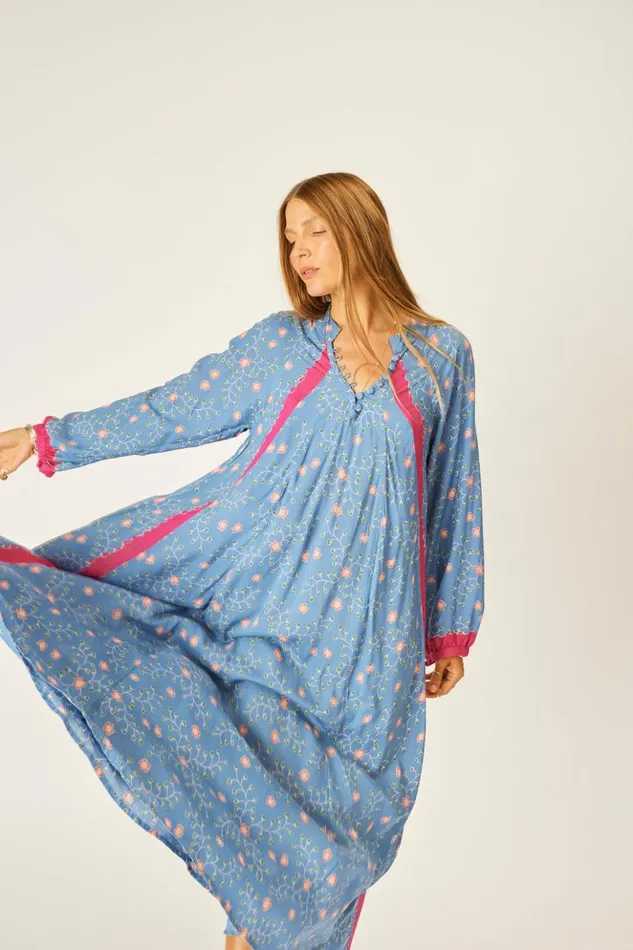 Fiore Maxi Pinwheel Denim Women Natalie Martin Dresses