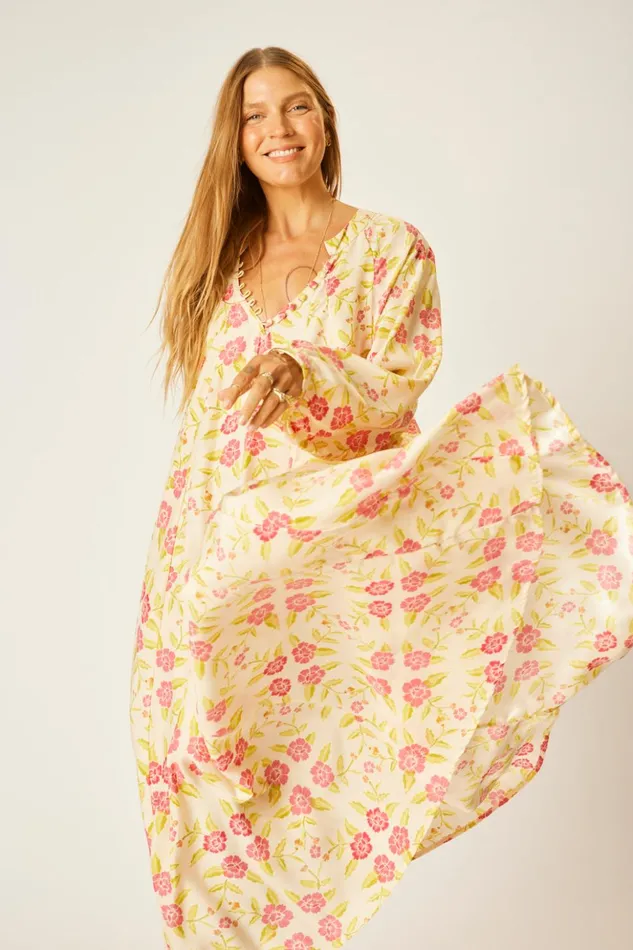 Fiore Maxi Prairie Dusty Crimson Women Natalie Martin Dresses