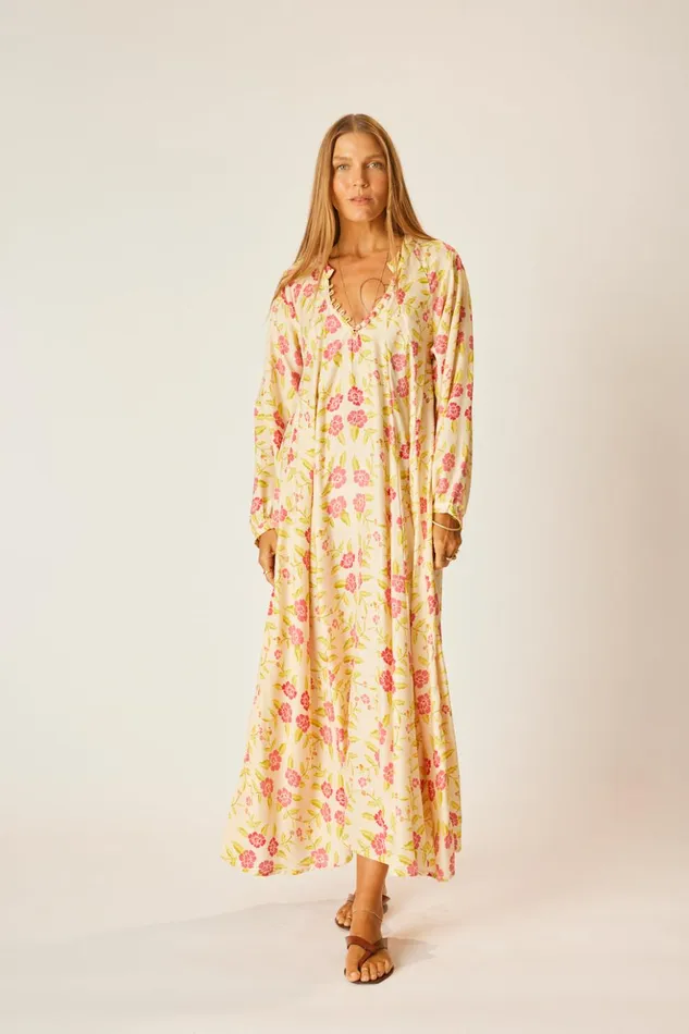 Fiore Maxi Prairie Dusty Crimson Women Natalie Martin Dresses