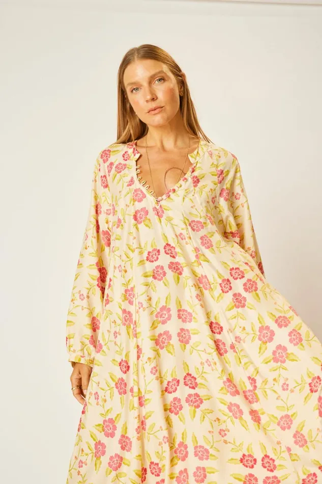 Fiore Maxi Prairie Dusty Crimson Women Natalie Martin Dresses