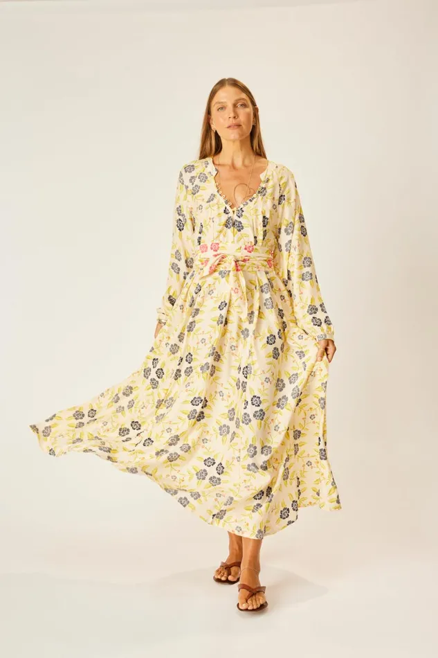 Fiore Maxi Prairie Indigo Women Natalie Martin Dresses