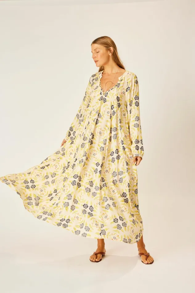Fiore Maxi Prairie Indigo Women Natalie Martin Dresses