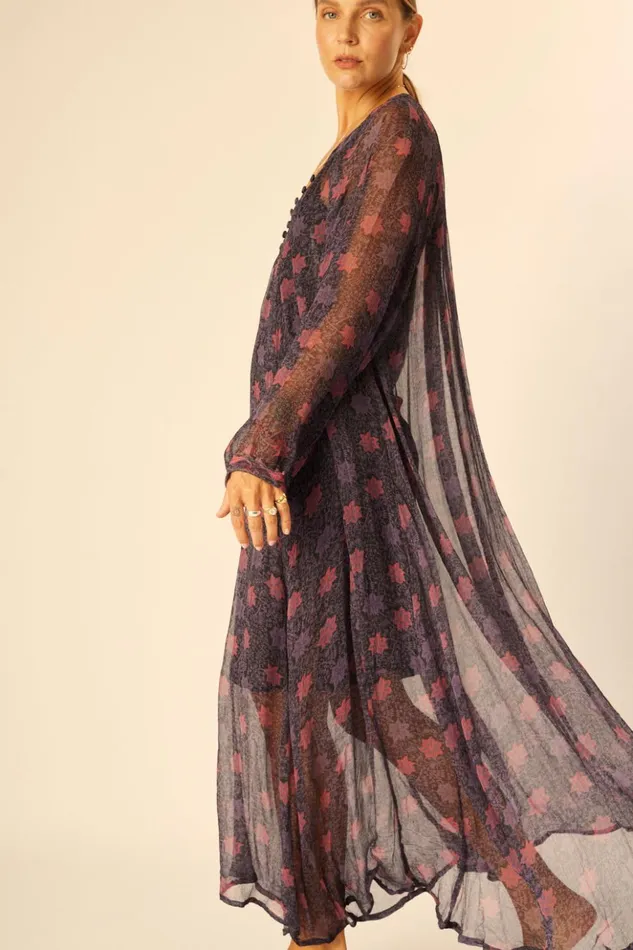 Fiore Maxi Snowflake Aubergine Women Natalie Martin Dresses