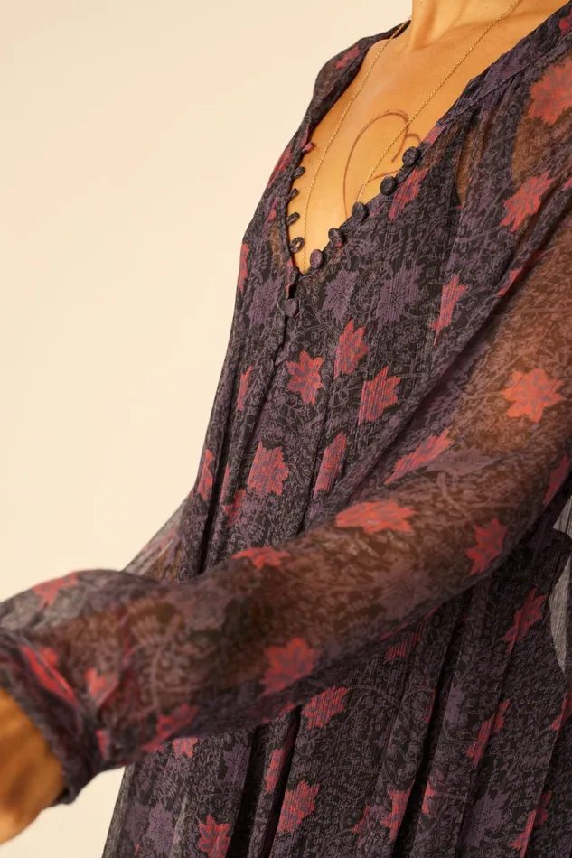 Fiore Maxi Snowflake Aubergine Women Natalie Martin Dresses