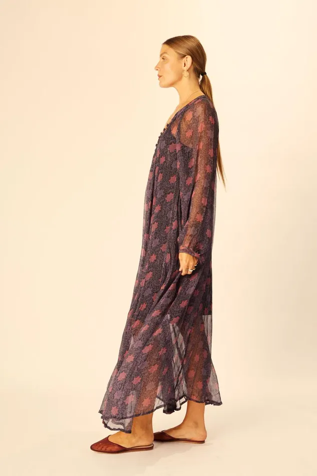 Fiore Maxi Snowflake Aubergine Women Natalie Martin Dresses