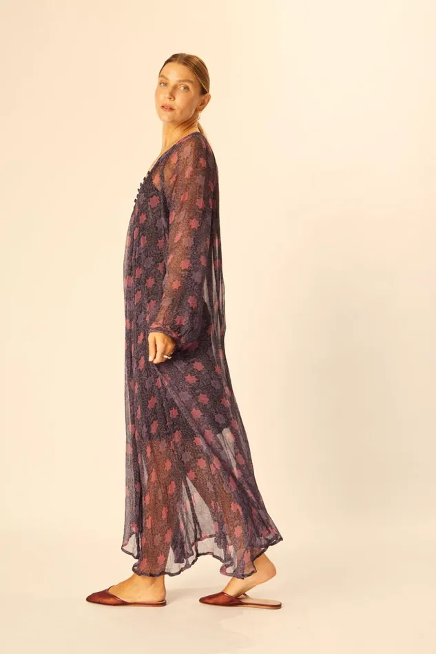 Fiore Maxi Snowflake Aubergine Women Natalie Martin Dresses