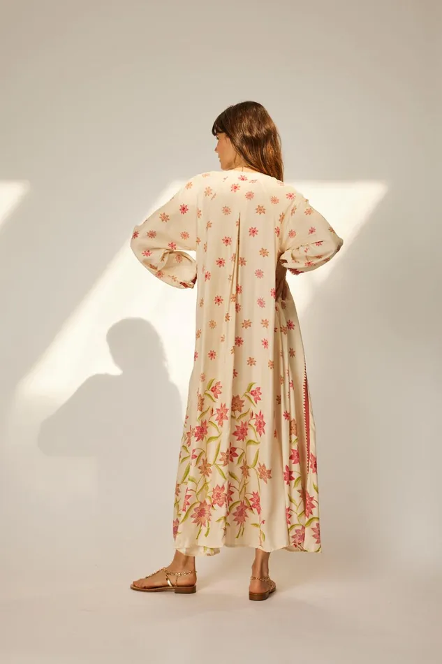 Fiore Maxi Starflower Cream Women Natalie Martin Dresses