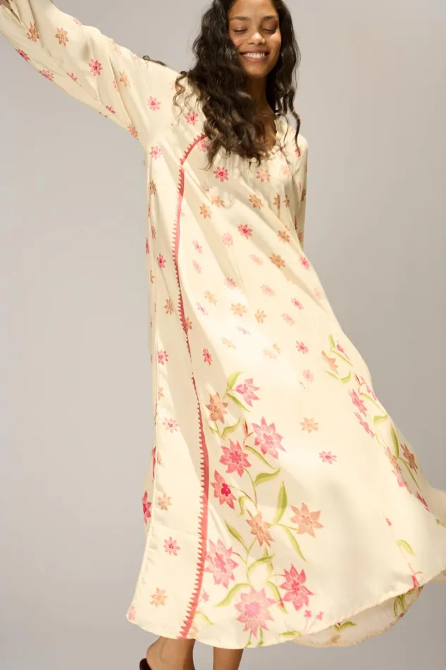 Fiore Maxi Starflower Cream Women Natalie Martin Dresses