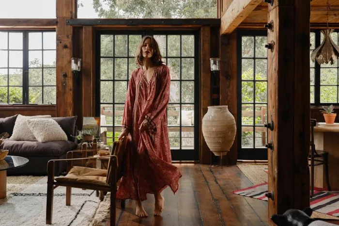 Fiore Maxi Water Lily Terracotta Women Natalie Martin Dresses