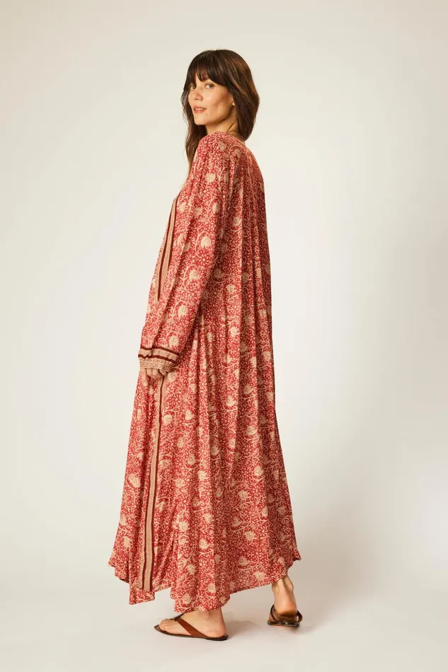Fiore Maxi Water Lily Terracotta Women Natalie Martin Dresses