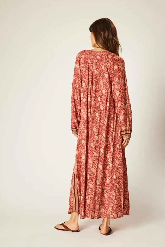 Fiore Maxi Water Lily Terracotta Women Natalie Martin Dresses
