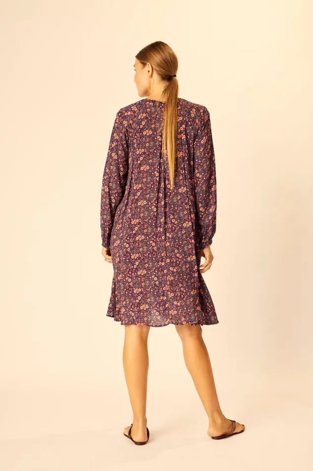 Fiore Short Dress Petite Fleur Aubergine Women Natalie Martin Dresses