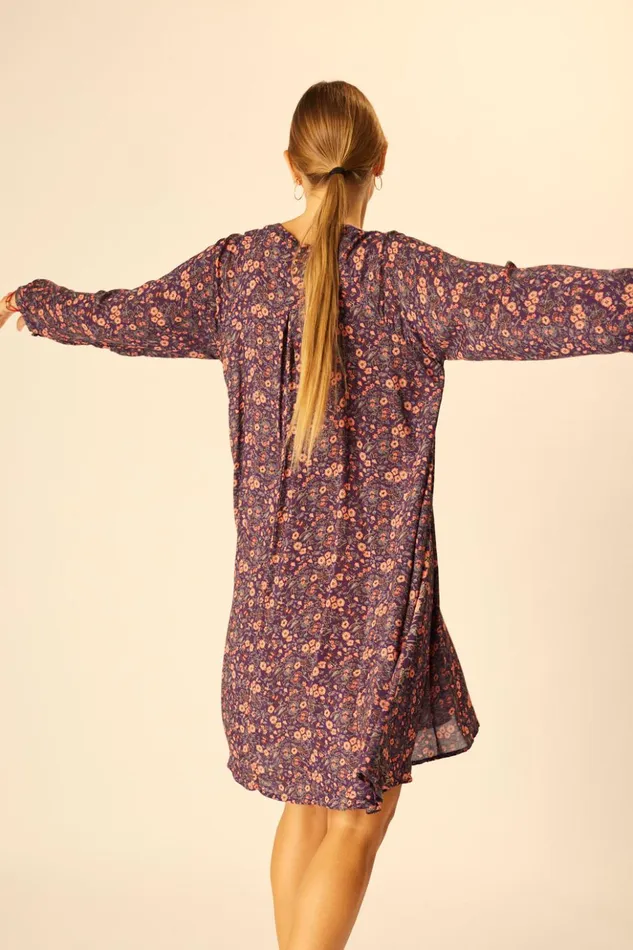 Fiore Short Dress Petite Fleur Aubergine Women Natalie Martin Dresses