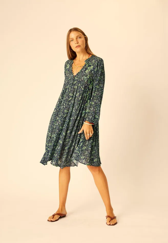Fiore Short Dress Petite Fleur Marine Women Natalie Martin Dresses