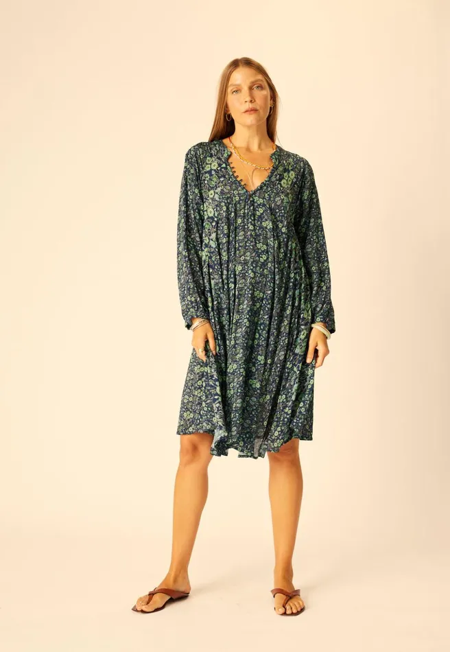 Fiore Short Dress Petite Fleur Marine Women Natalie Martin Dresses