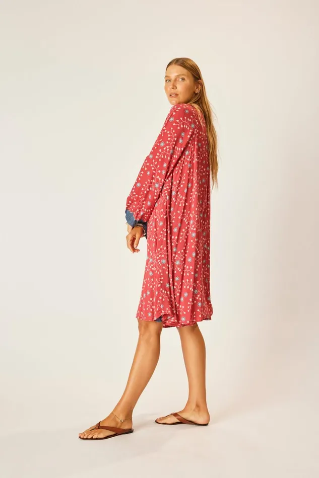 Fiore Short Dress Pinwheel Barn Red Women Natalie Martin Dresses