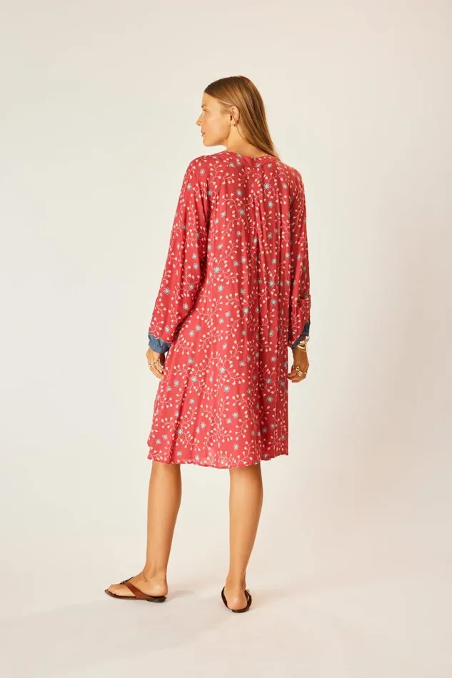 Fiore Short Dress Pinwheel Barn Red Women Natalie Martin Dresses