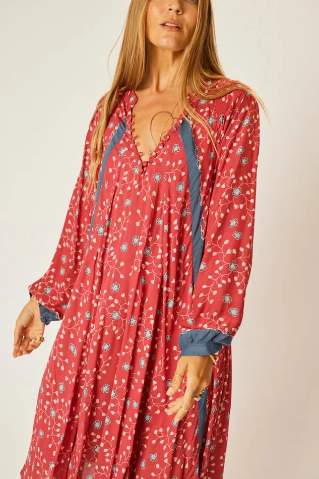 Fiore Short Dress Pinwheel Barn Red Women Natalie Martin Dresses
