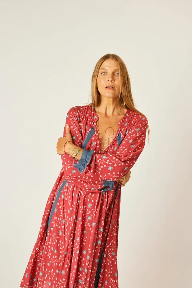 Fiore Short Dress Pinwheel Barn Red Women Natalie Martin Dresses