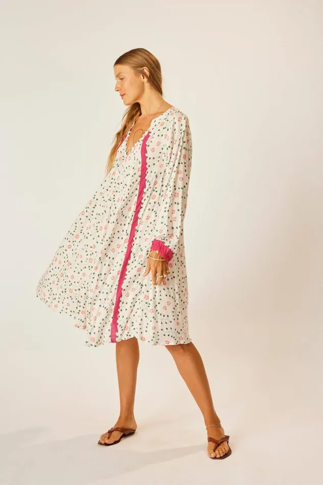 Fiore Short Dress Pinwheel Cotton Women Natalie Martin Dresses