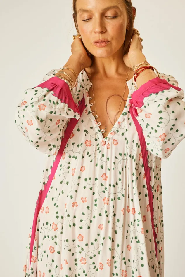 Fiore Short Dress Pinwheel Cotton Women Natalie Martin Dresses