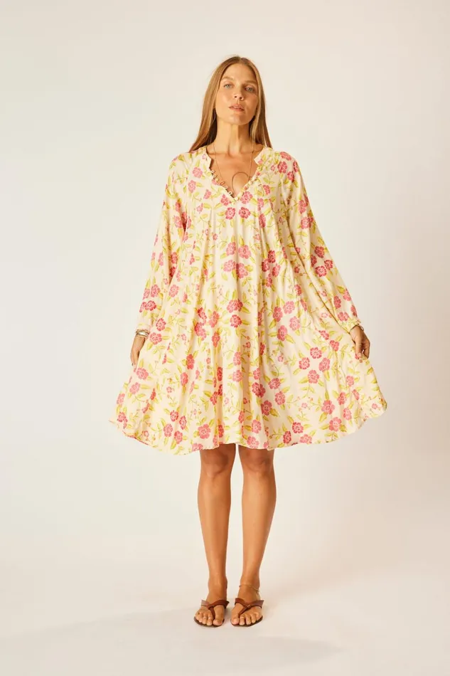 Fiore Short Dress Prairie Dusty Crimson Women Natalie Martin Dresses