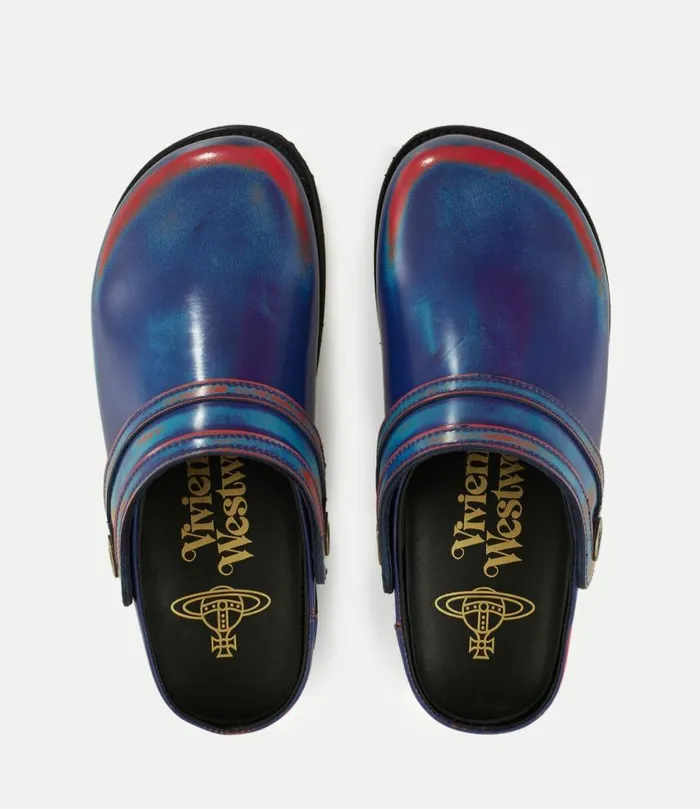 Flats Women Vivienne Westwood New Oz Clogs In BluePink