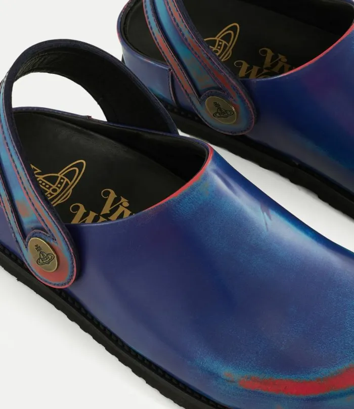 Flats Women Vivienne Westwood New Oz Clogs In BluePink