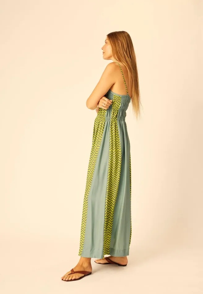 Gina Maxi Block Zigzag Aubergine Women Natalie Martin Dresses