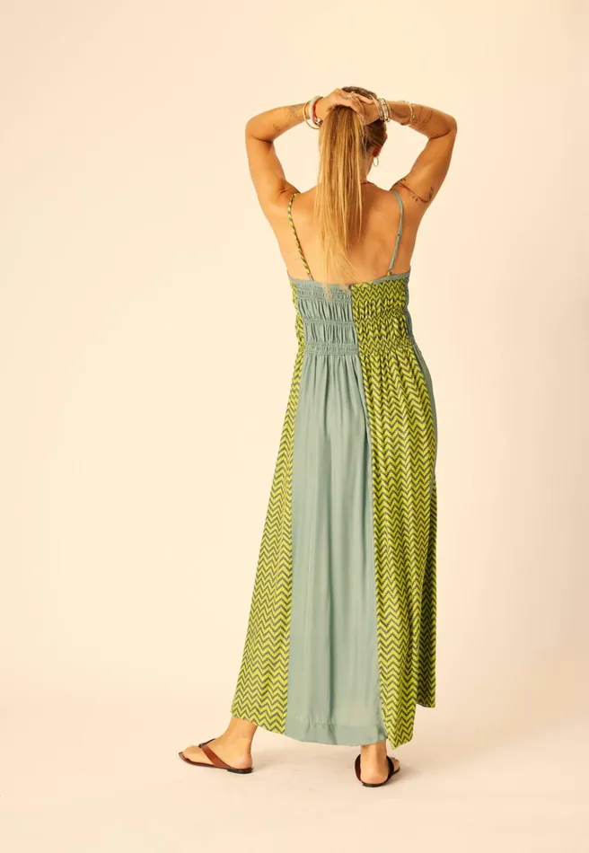 Gina Maxi Block Zigzag Aubergine Women Natalie Martin Dresses