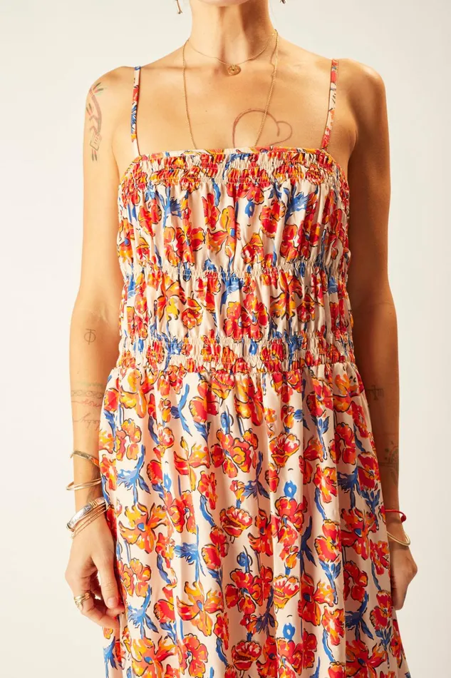 Gina Maxi Silk Watercolor Clementine Women Natalie Martin Dresses