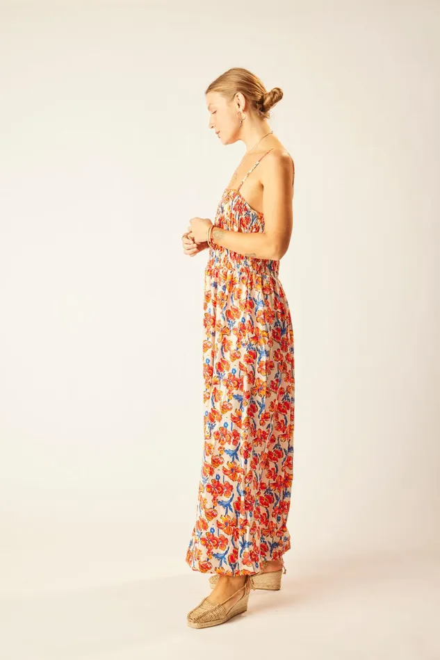Gina Maxi Silk Watercolor Clementine Women Natalie Martin Dresses