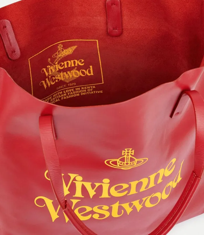 Handbags WomenMen Vivienne Westwood Studio Shopper In RedYellow