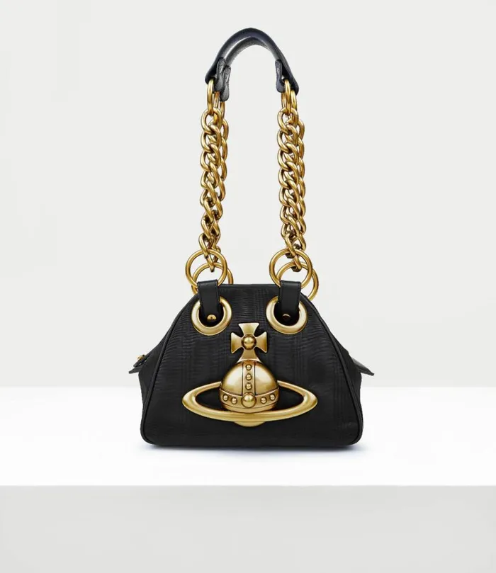 Handbags Women Vivienne Westwood Archive Orb Chain Handbag In Black