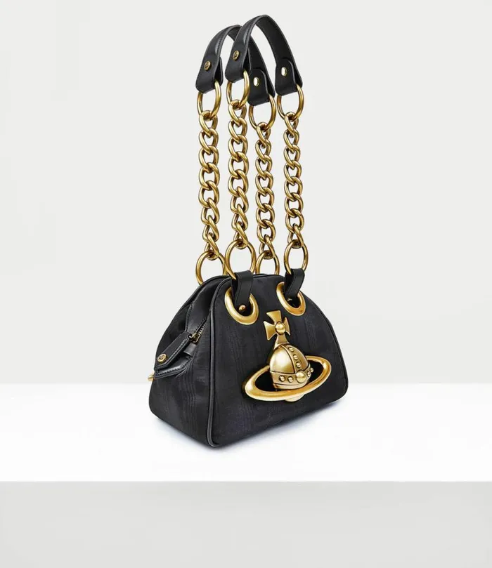 Handbags Women Vivienne Westwood Archive Orb Chain Handbag In Black