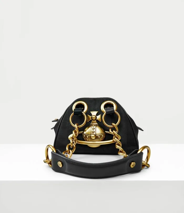 Handbags Women Vivienne Westwood Archive Orb Chain Handbag In Black