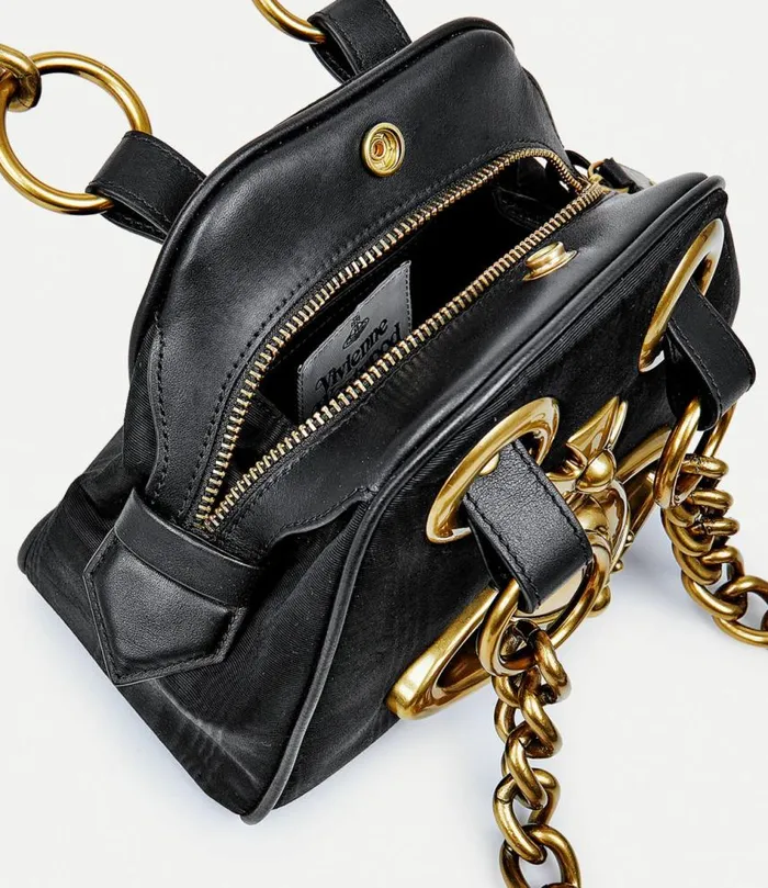 Handbags Women Vivienne Westwood Archive Orb Chain Handbag In Black