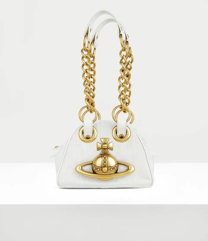 Handbags Women Vivienne Westwood Archive Orb Chain Handbag In Cream