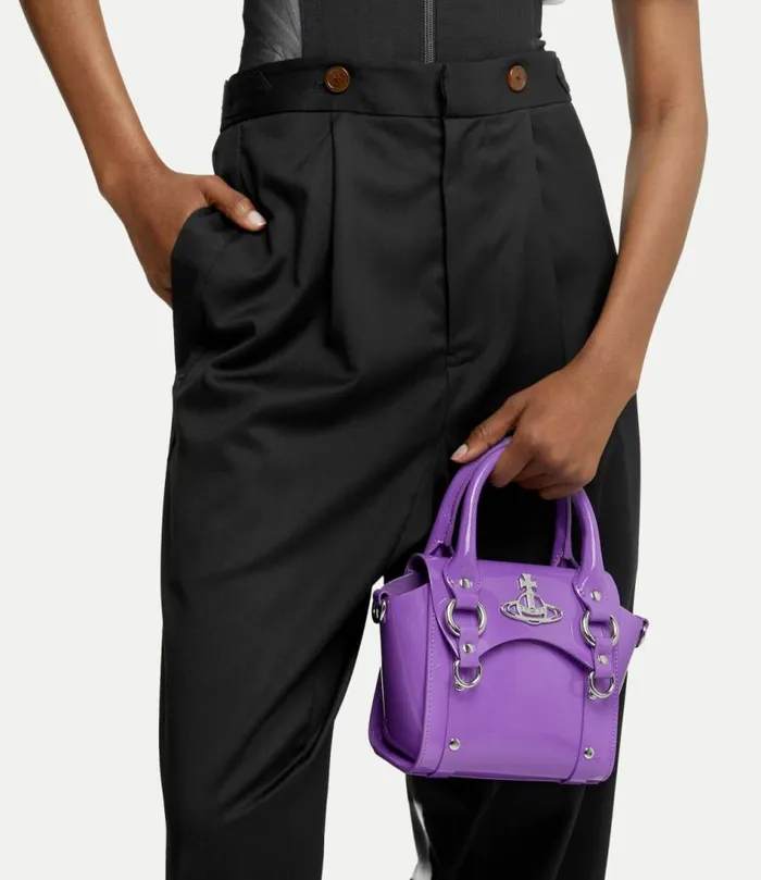 Handbags Women Vivienne Westwood Betty Mini Handbag With Chain In Purple