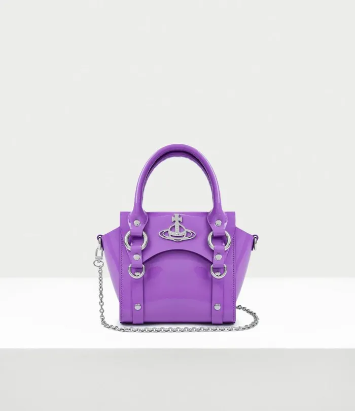 Handbags Women Vivienne Westwood Betty Mini Handbag With Chain In Purple