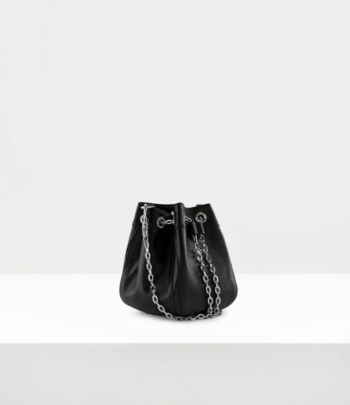 Handbags Women Vivienne Westwood Chrissy Small Bucket Bag In Black