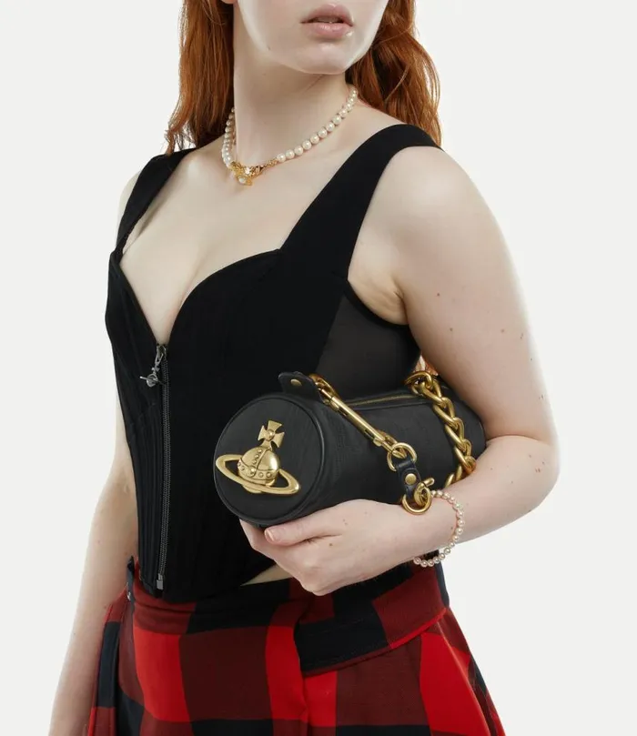 Handbags Women Vivienne Westwood Cylinder Cindy Bag In Black