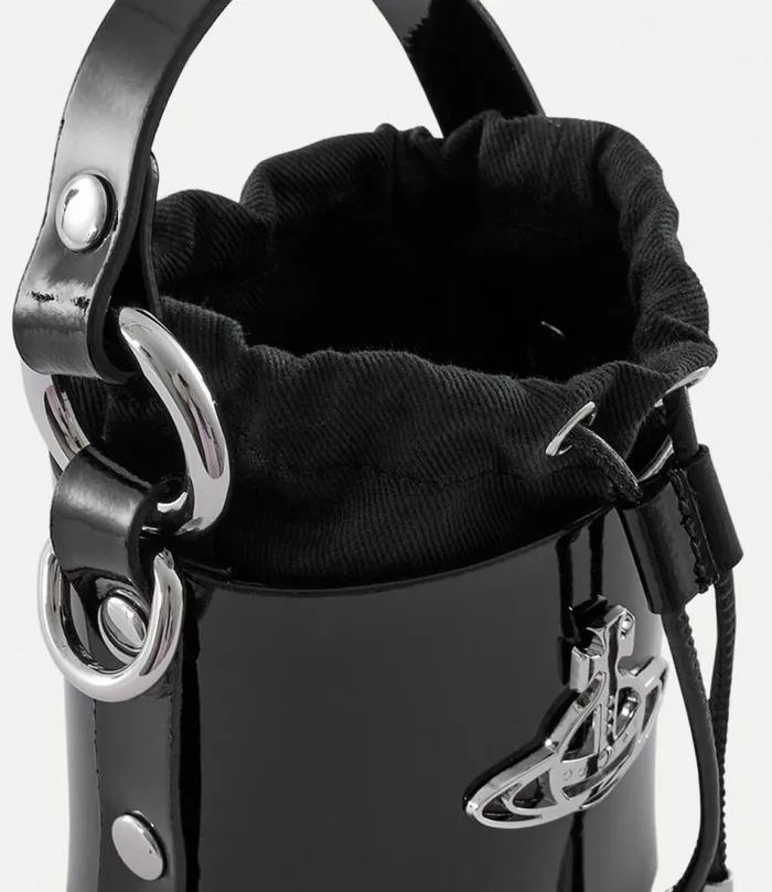 Handbags Women Vivienne Westwood Daisy Drawstring Bucket Bag In Black