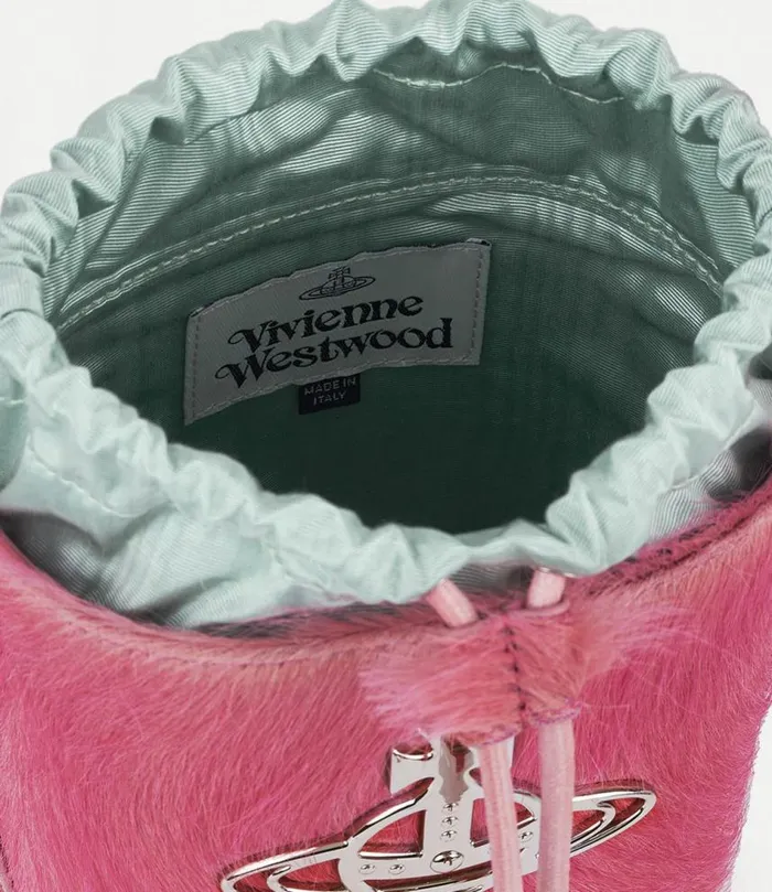 Handbags Women Vivienne Westwood Daisy Drawstring Bucket Bag In Pink