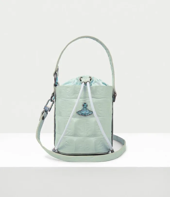Handbags Women Vivienne Westwood Daisy Drawstring Bucket Bag In SageGreen