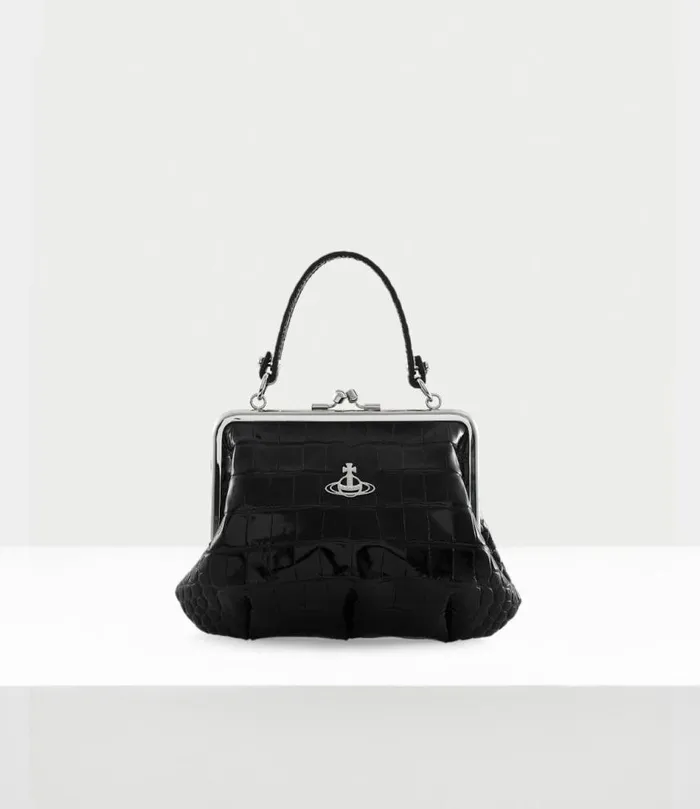 Handbags Women Vivienne Westwood Granny Frame Purse In Black