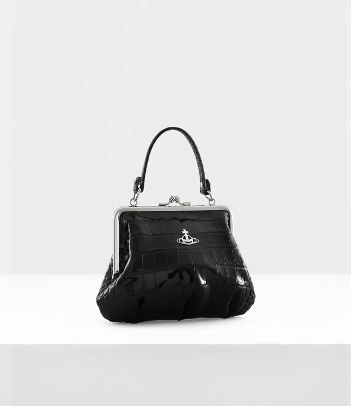 Handbags Women Vivienne Westwood Granny Frame Purse In Black